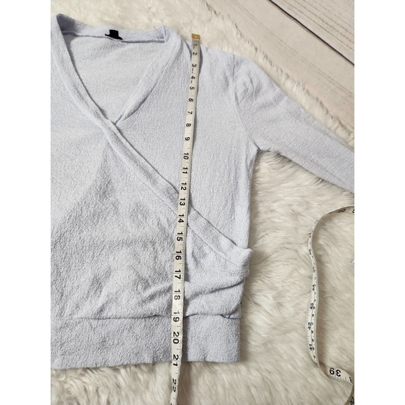 J. Crew Womens Eyelash Cross Over Knitted Sweatshirt V Neck Gray Size XS - Picture 6 of 6